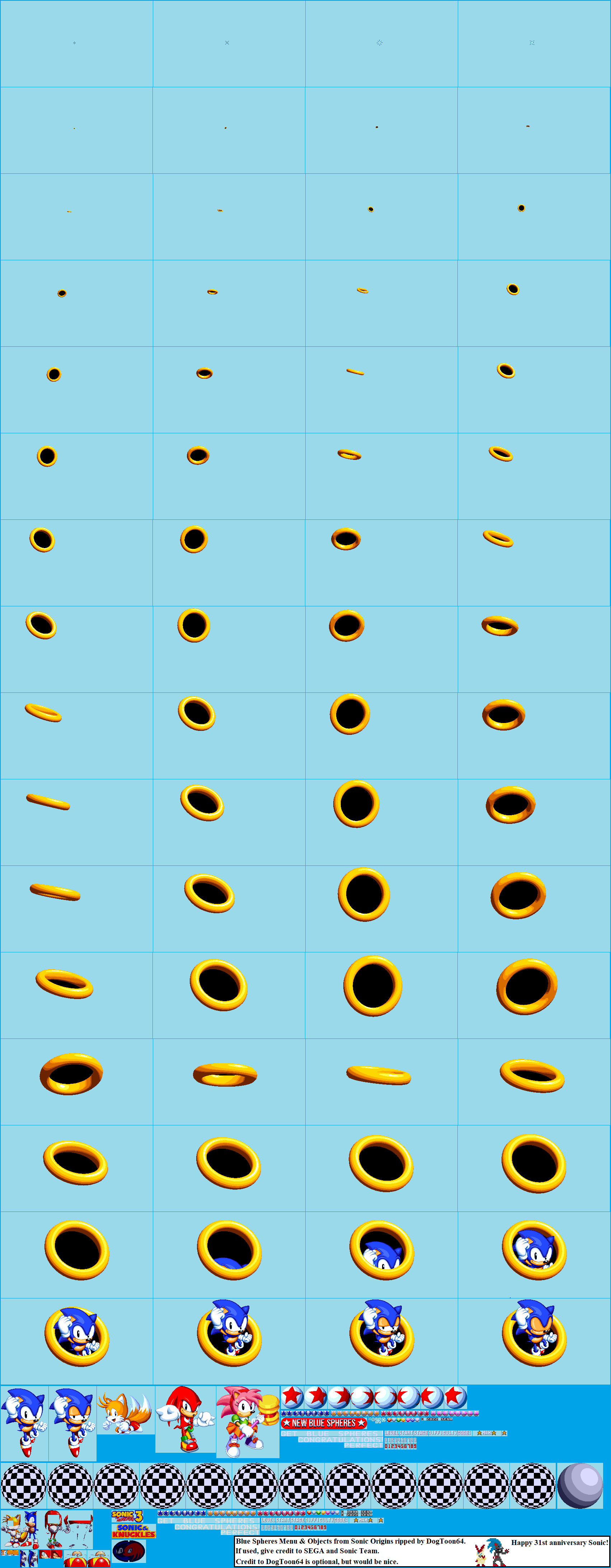 The spriters resource full sheet view sonic origins blue spheres