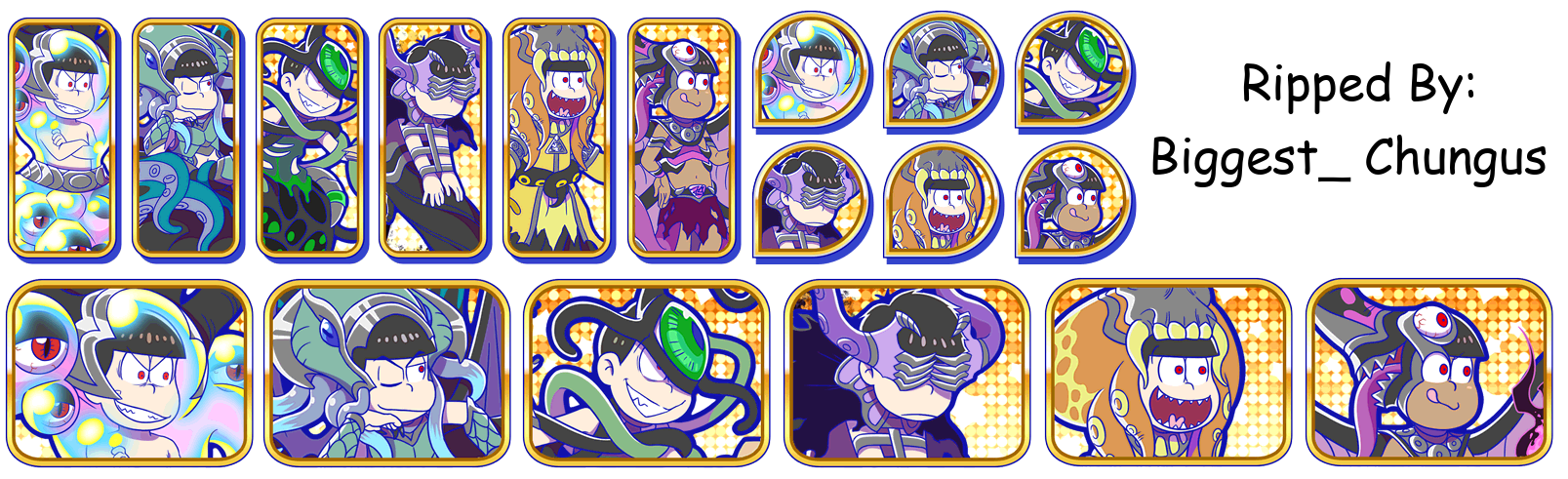 Osomatsu-san Hesokuri Wars: Battle of the NEETs - Set Icons (Cthulhu Mythos)