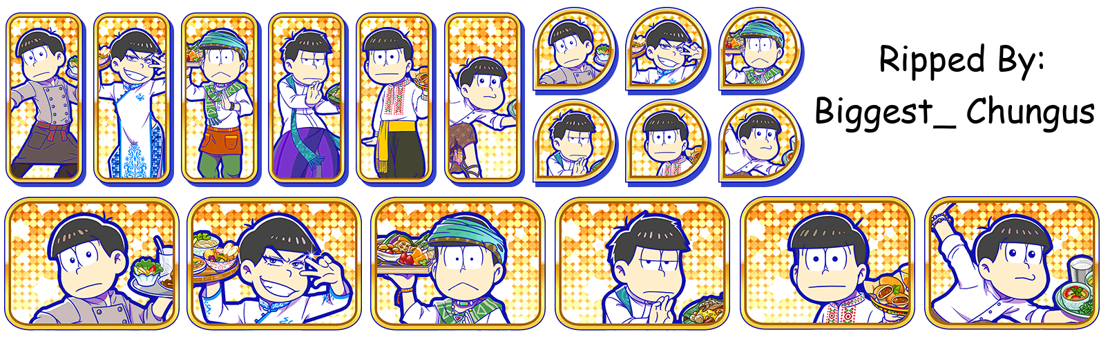 Osomatsu-san Hesokuri Wars: Battle of the NEETs - Set Icons (Dancin'! Masala Dance)