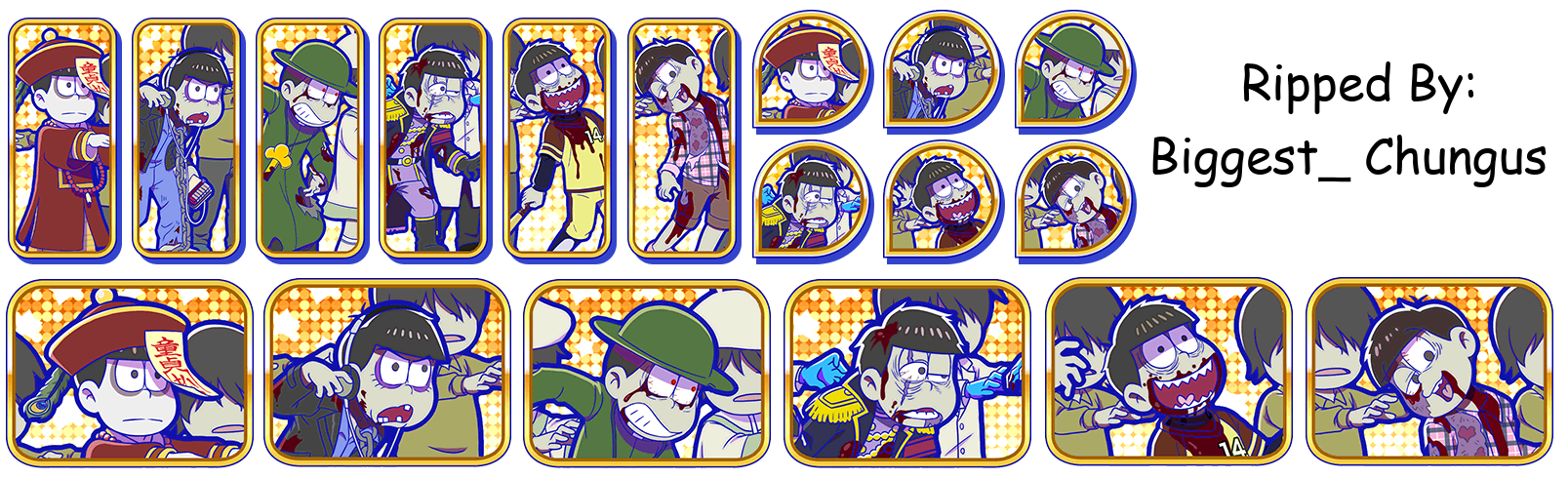 Osomatsu-san Hesokuri Wars: Battle of the NEETs - Set Icons (Dancin'! Zombie Dance)