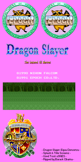 Dragon Slayer: Eiyuu Densetsu / Dragon Slayer: The Legend of Heroes (JPN) - Splash & Title Screens