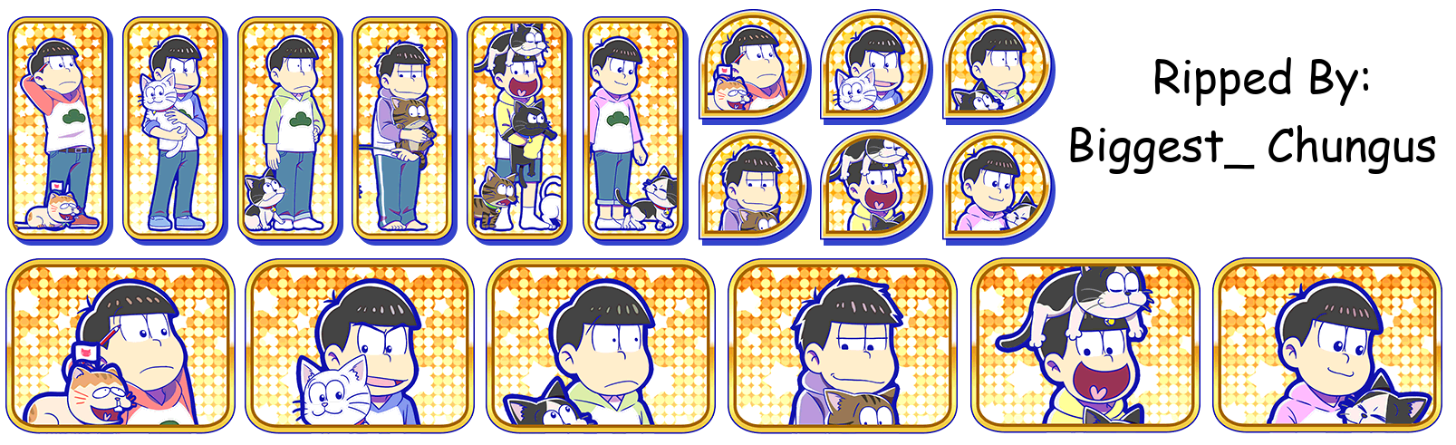 Osomatsu-san Hesokuri Wars: Battle of the NEETs - Set Icons (Cats: Episode)