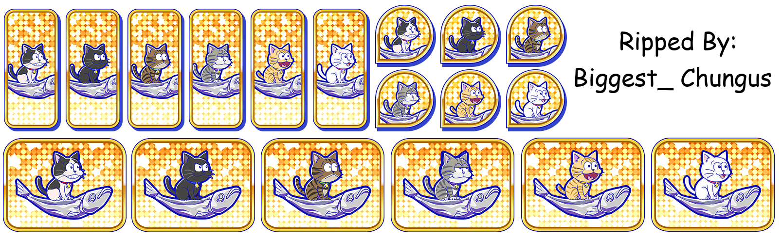 Osomatsu-san Hesokuri Wars: Battle of the NEETs - Set Icons (Cats: Dried Sardines)