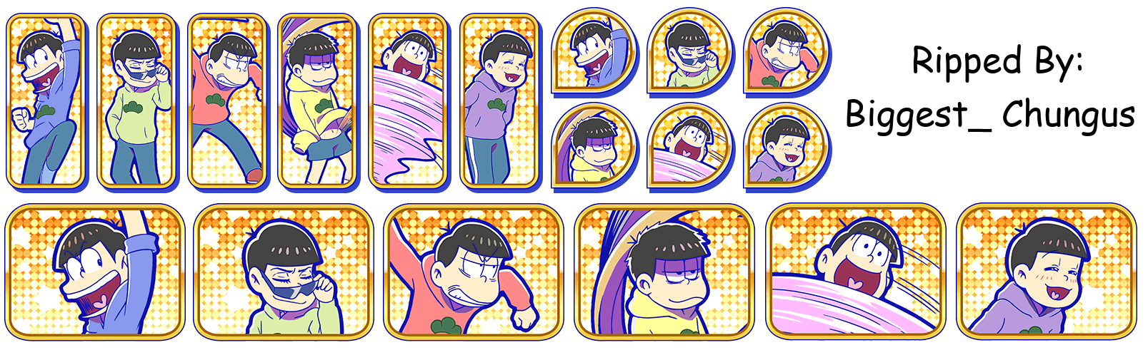 Osomatsu-san Hesokuri Wars: Battle of the NEETs - Set Icons (Shuffle)