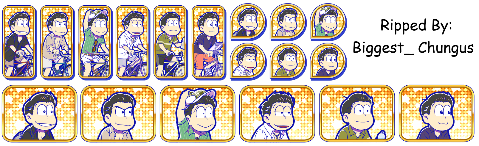 Osomatsu-san Hesokuri Wars: Battle of the NEETs - Set Icons (Bicycle)