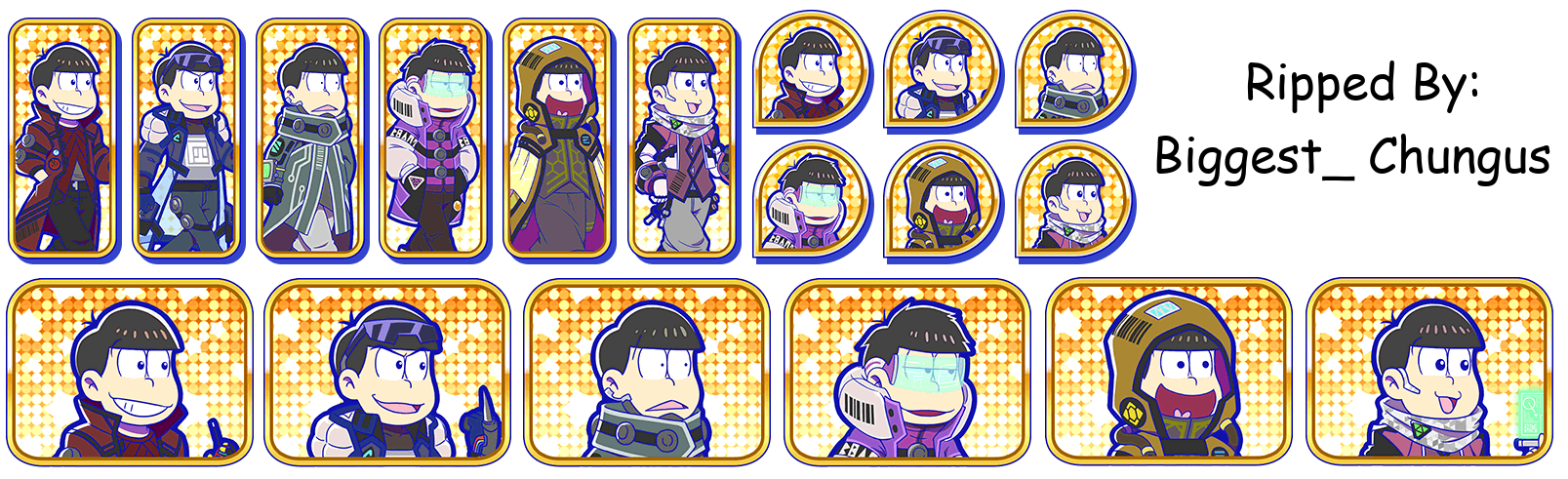 Osomatsu-san Hesokuri Wars: Battle of the NEETs - Set Icons (Cyberpunk 2.0)