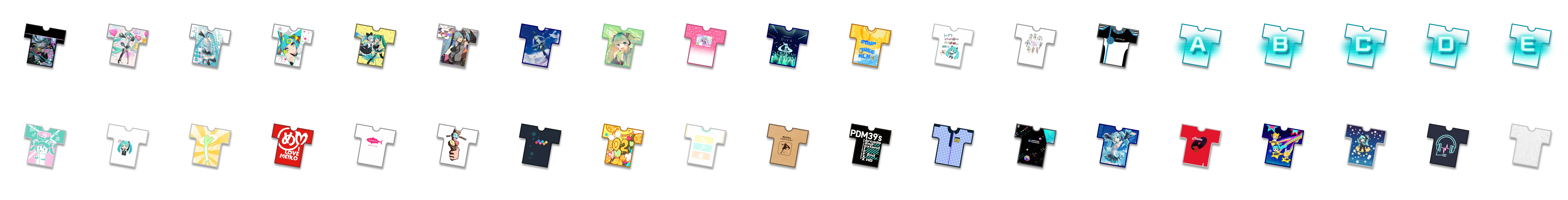 Hatsune Miku: Project DIVA Mega Mix+ - T-Shirts
