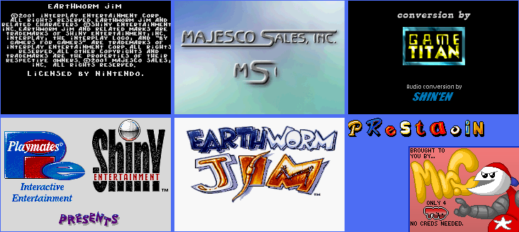 Earthworm Jim - Logos & Title Screen