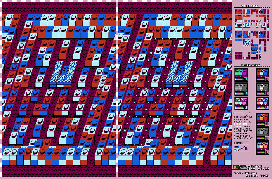 Pac-Man Customs - Block Town (NES-Style)