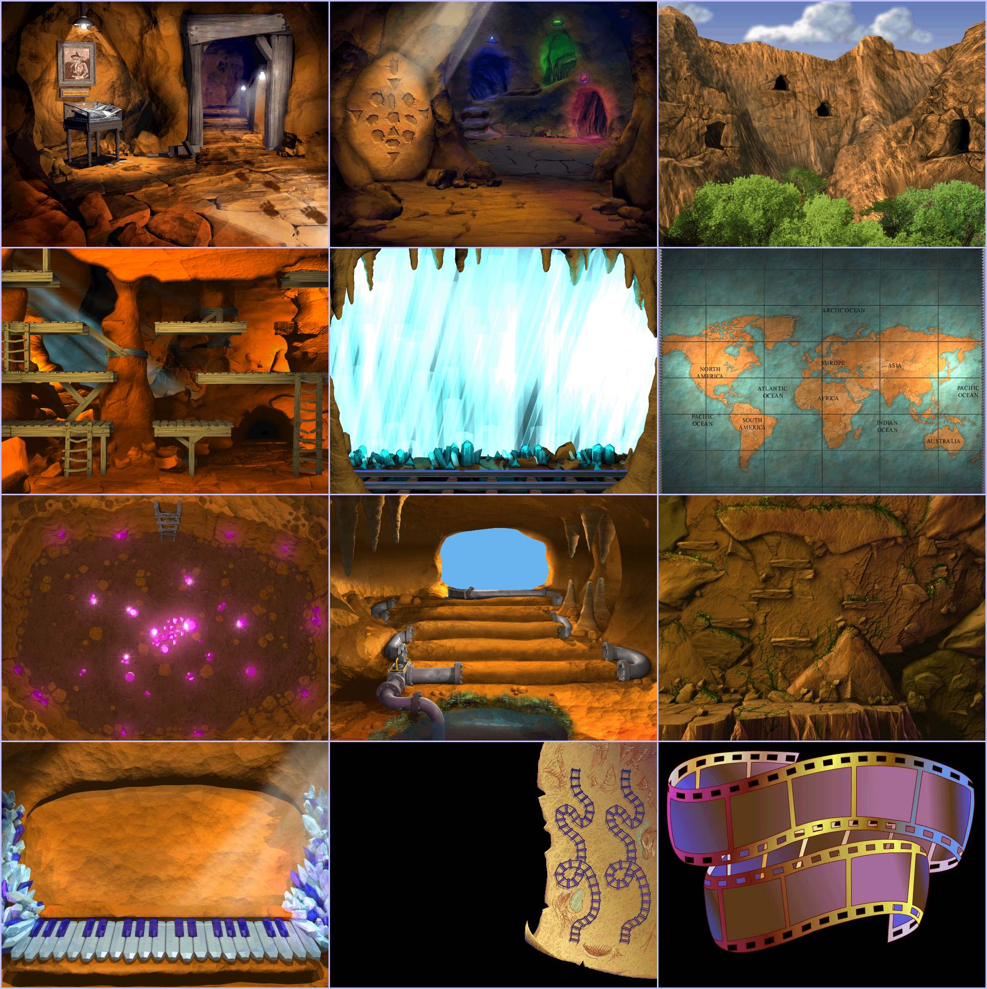 JumpStart Adventures 4th Grade: Sapphire Falls - Backgrounds