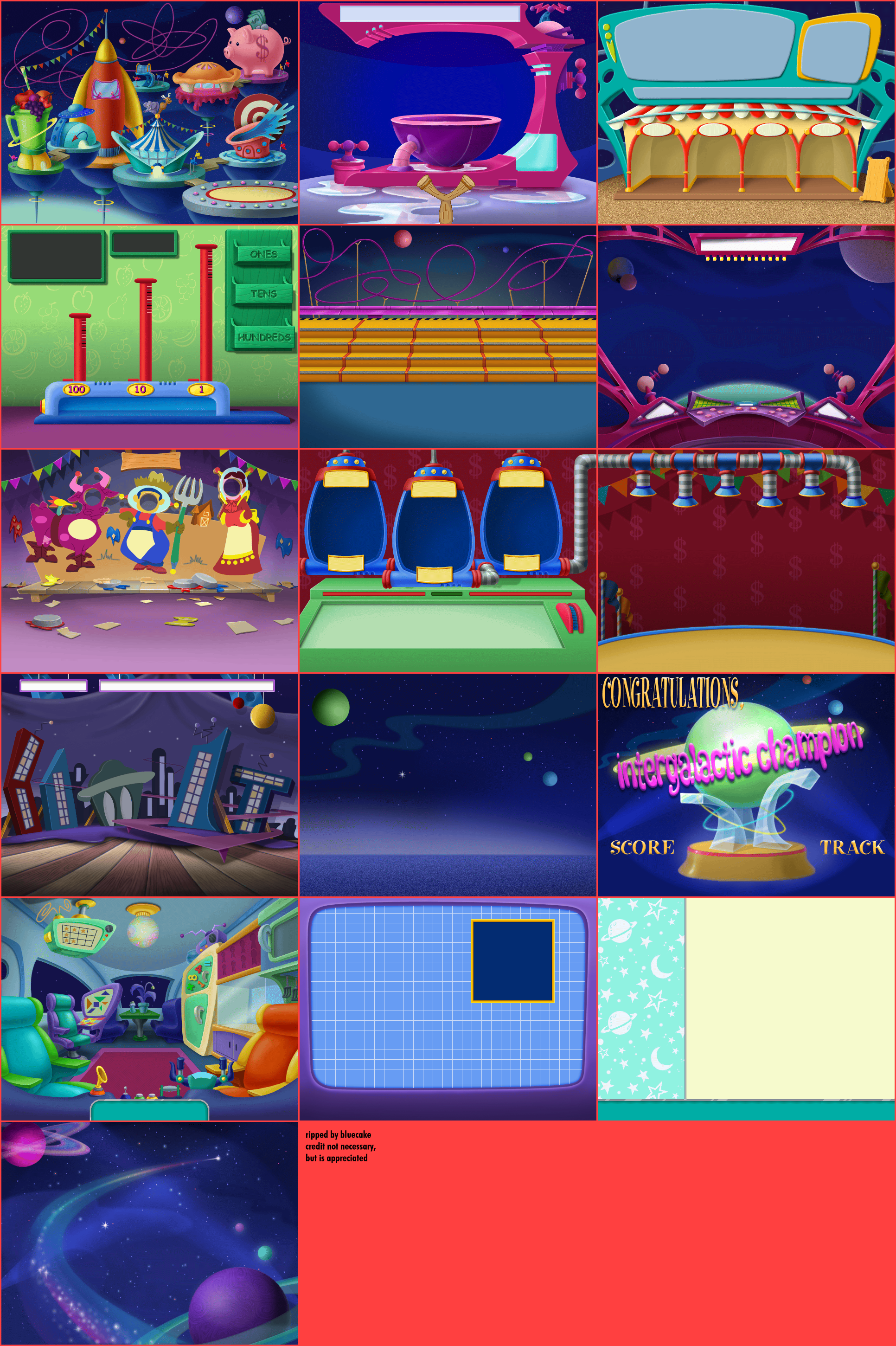 Math Blaster Ages 7-8 - Backgrounds