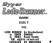 Hyper Lode Runner - Title Screen