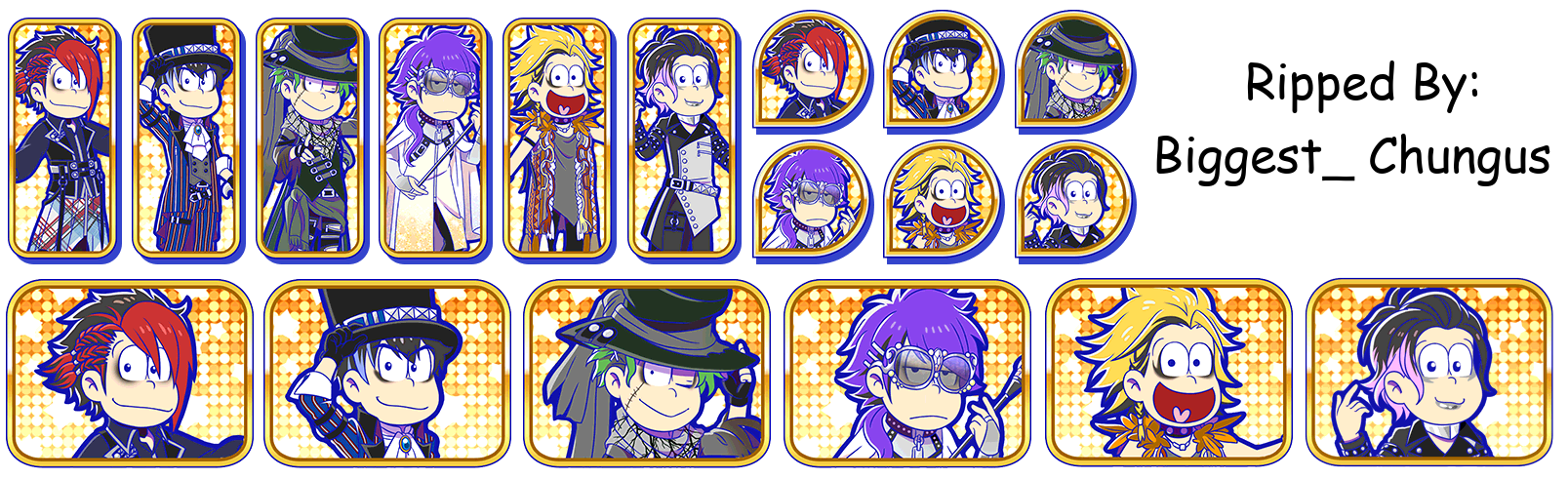 Osomatsu-san Hesokuri Wars: Battle of the NEETs - Set Icons (Band: Wizard of the Rainbow)