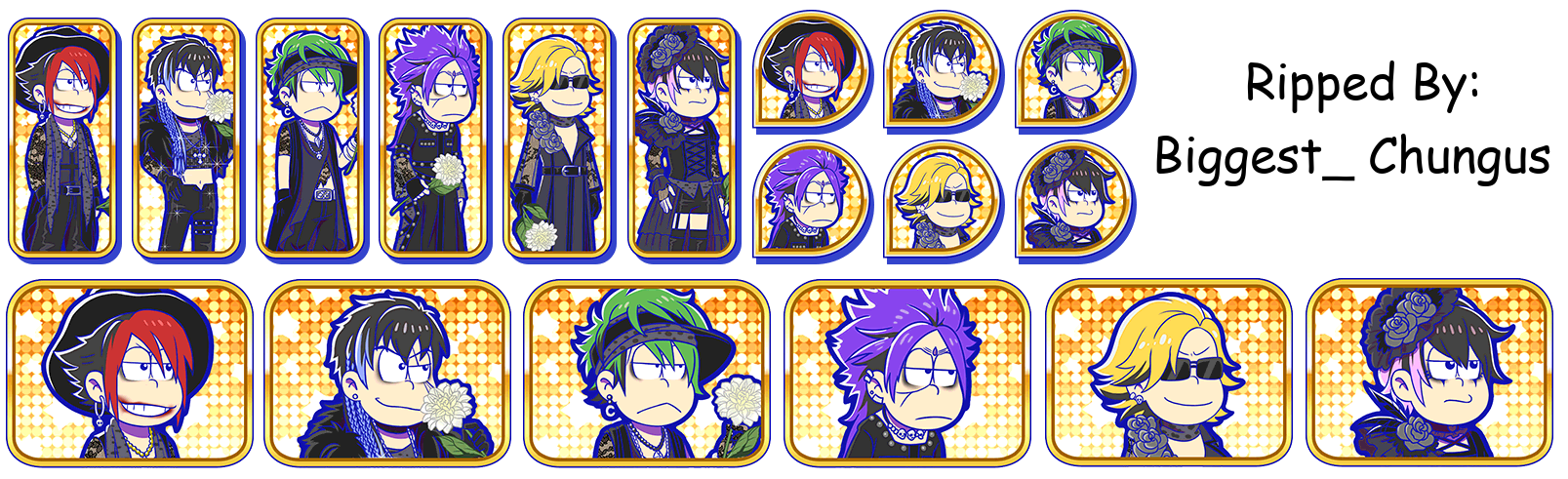 Osomatsu-san Hesokuri Wars: Battle of the NEETs - Set Icons (Band: Broken Night)