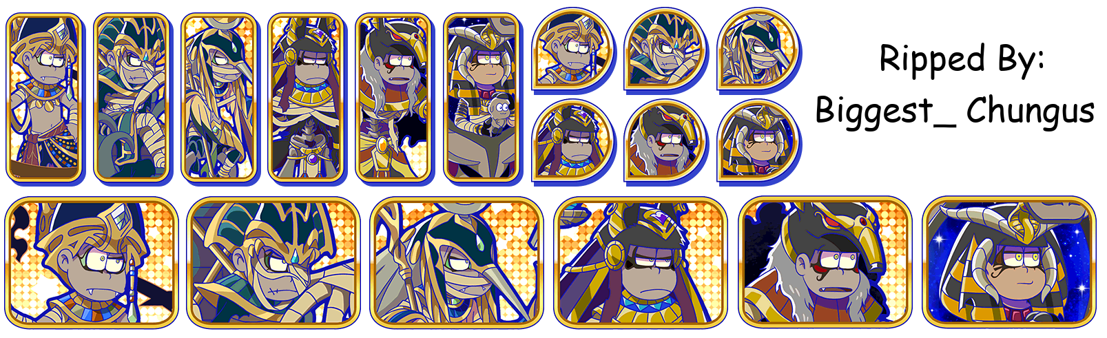 Osomatsu-san Hesokuri Wars: Battle of the NEETs - Set Icons (Egyptian Gods)