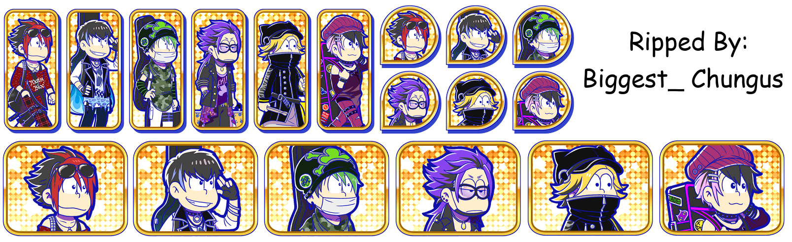 Osomatsu-san Hesokuri Wars: Battle of the NEETs - Set Icons (Band: Casual)