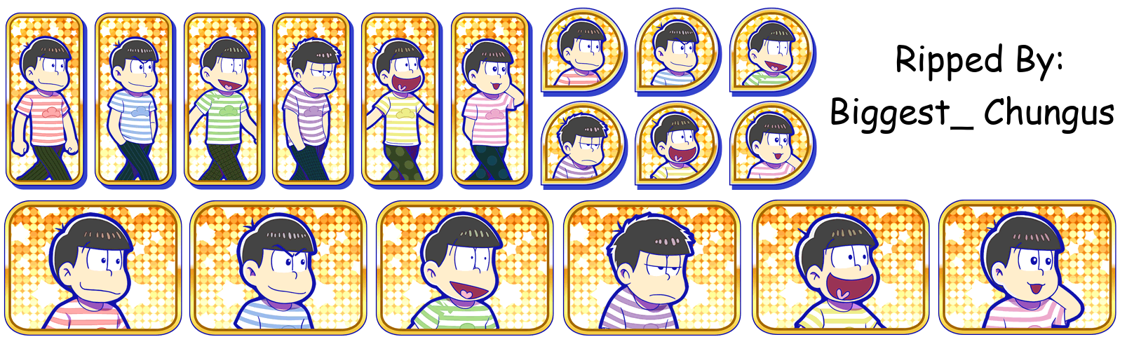 Osomatsu-san Hesokuri Wars: Battle of the NEETs - Set Icons (Border Pine)