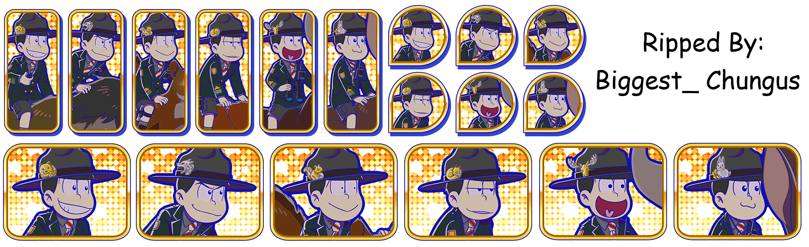 Osomatsu-san Hesokuri Wars: Battle of the NEETs - Set Icons (Forest Ranger: Night)