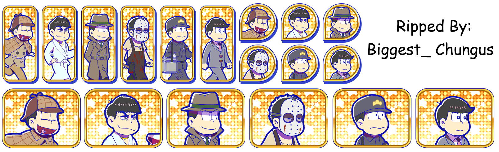 Osomatsu-san Hesokuri Wars: Battle of the NEETs - Set Icons (Calming Detective)