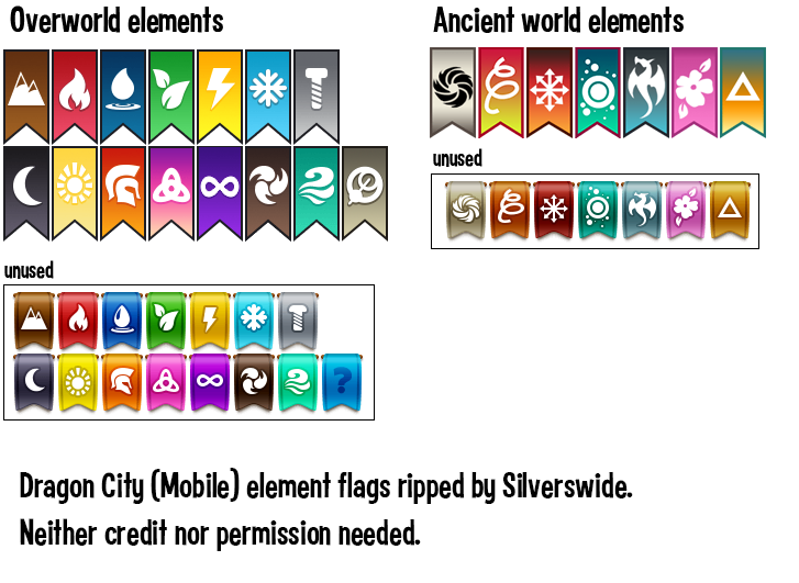 Dragon City Mobile - Element Flags