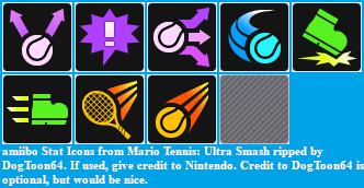 Mario Tennis: Ultra Smash - amiibo Stat Icons