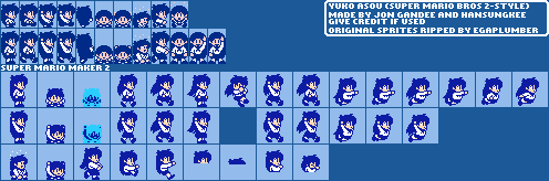 Yuko Asou (Super Mario Bros. 2 NES-Style)