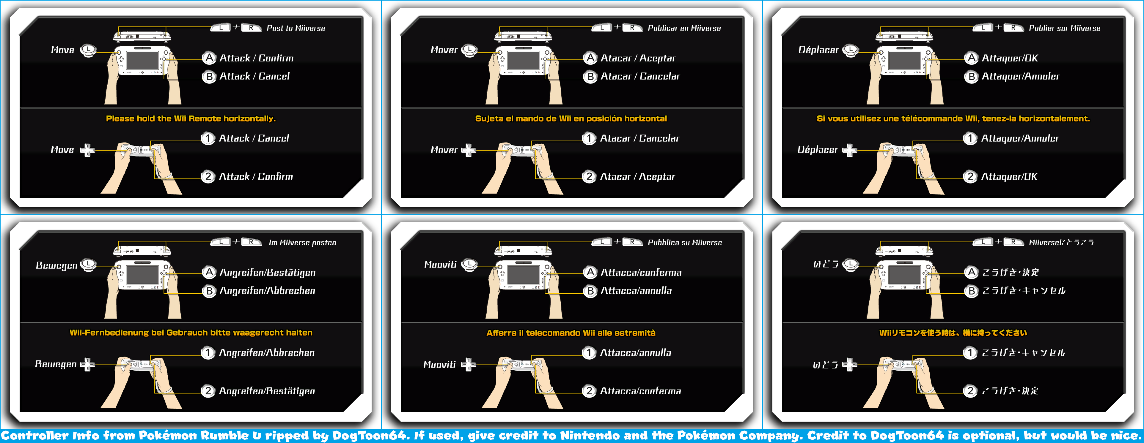 Pokémon Rumble U - Controller Info