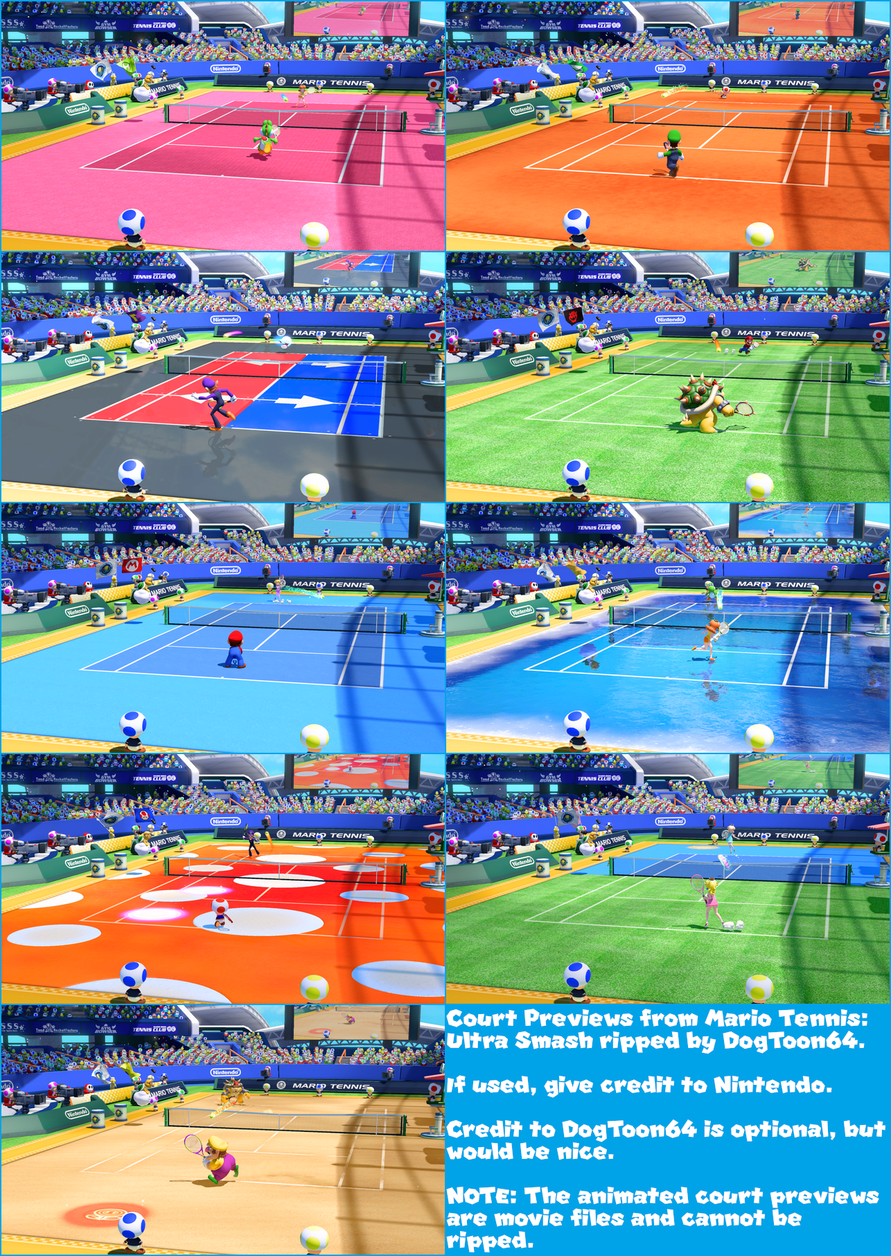 Mario Tennis: Ultra Smash - Court Previews