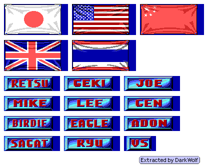 Street Fighter - VS Screen Elements