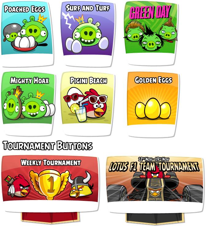 Angry Birds Friends (Flash) - Episode Buttons (2012)