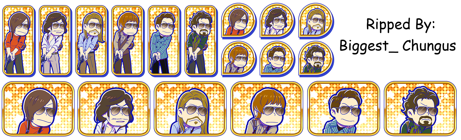 Osomatsu-san Hesokuri Wars: Battle of the NEETs - Set Icons (Big Maniac: Returns {D Ver.})