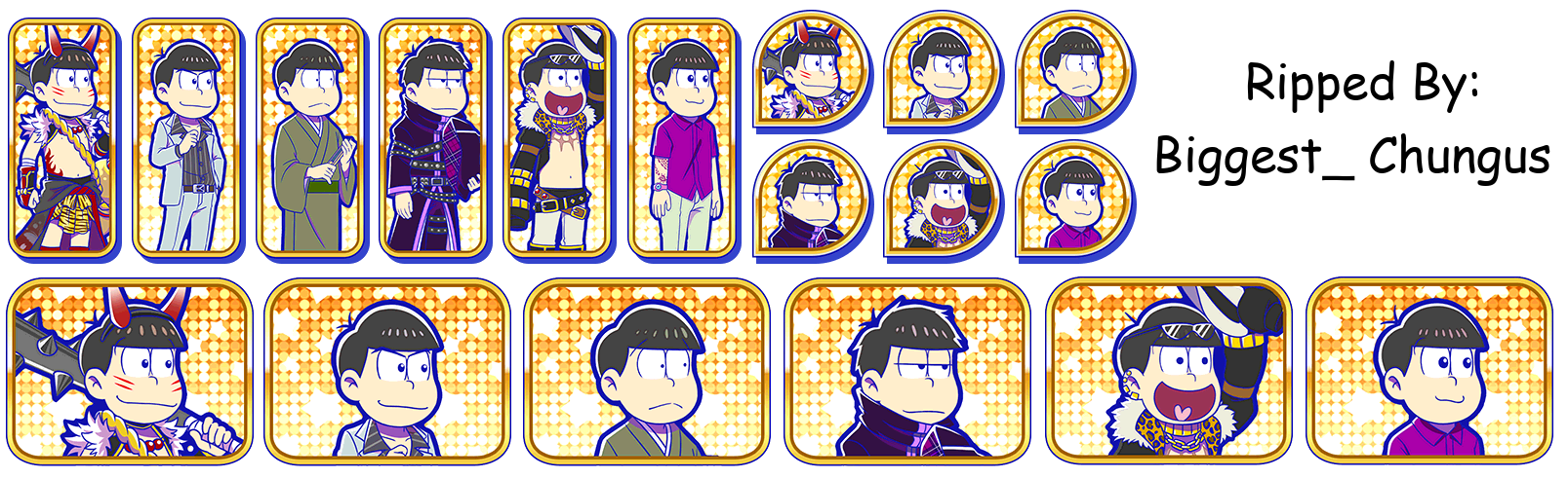 Osomatsu-san Hesokuri Wars: Battle of the NEETs - Set Icons (Neet's Way of Life Exhibit)