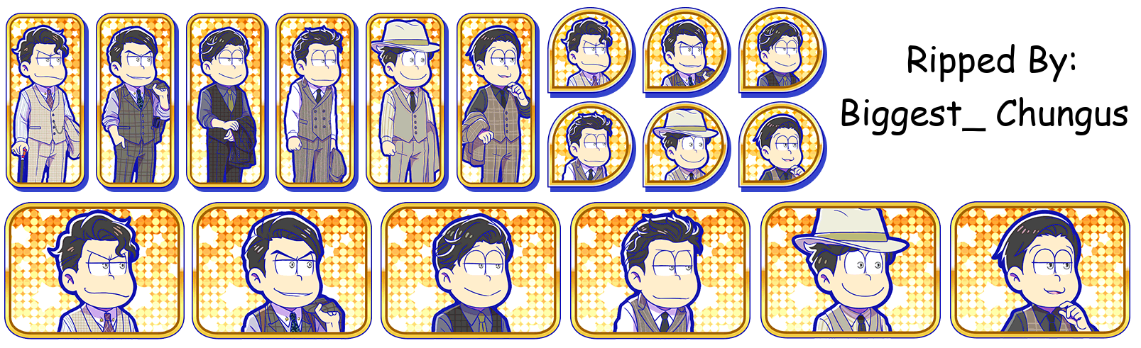 Osomatsu-san Hesokuri Wars: Battle of the NEETs - Set Icons (Mobster: Speakeasy)