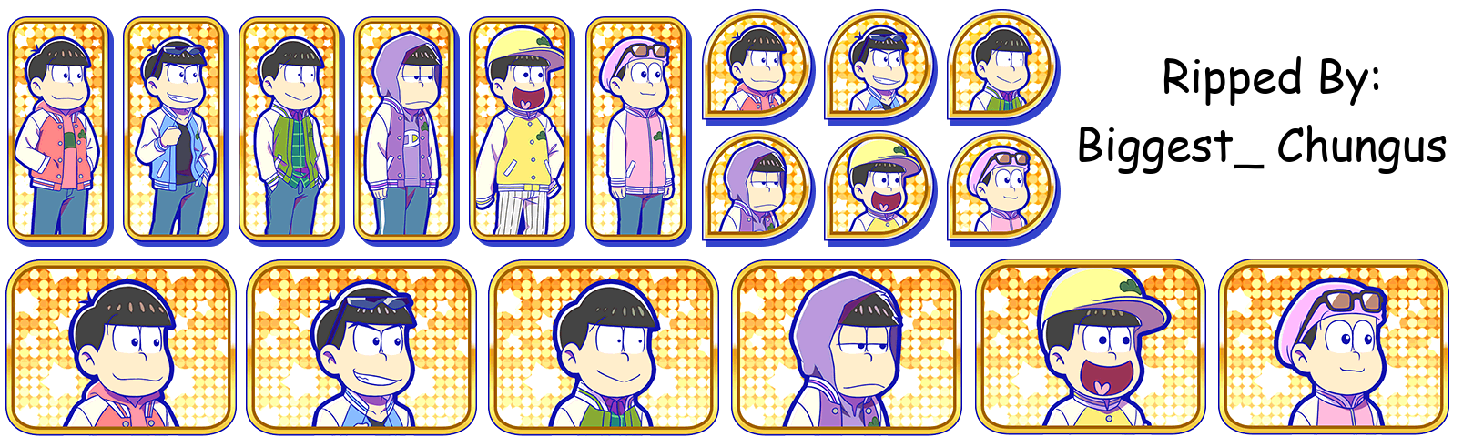 Osomatsu-san Hesokuri Wars: Battle of the NEETs - Set Icons (Varsity Jacket)