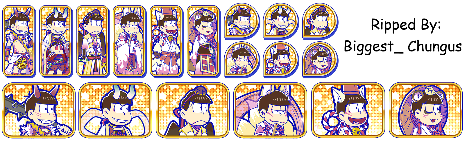 Osomatsu-san Hesokuri Wars: Battle of the NEETs - Set Icons (Youkai: Sakura)