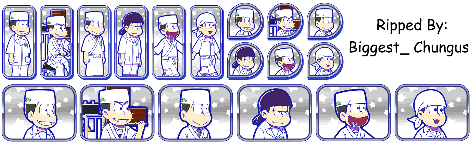 Osomatsu-san Hesokuri Wars: Battle of the NEETs - Set Icons (Soba Restaurant)