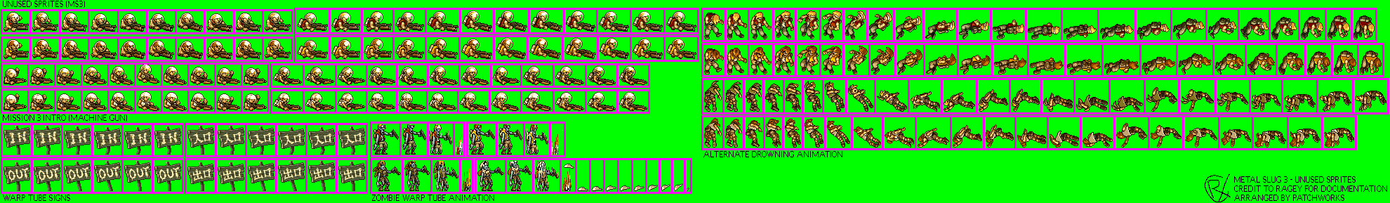 Metal Slug 3 - Unused Sprites