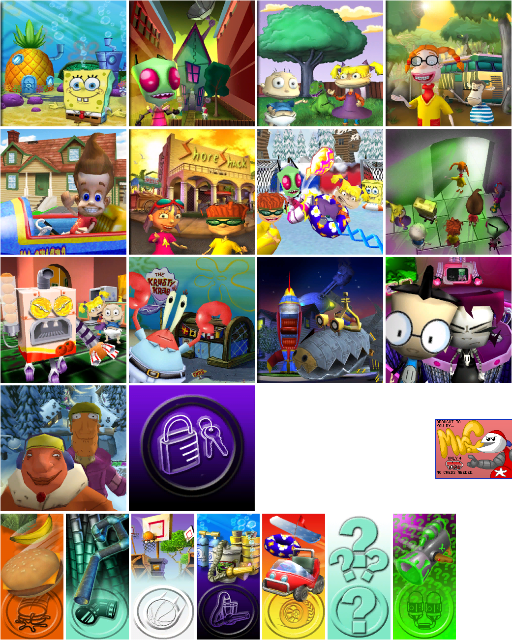 Nickelodeon Party Blast - Minigame Icons