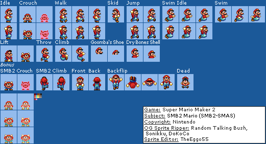 Mario (Super Mario Bros. 2 SNES, Super Mario Maker 2-Style)