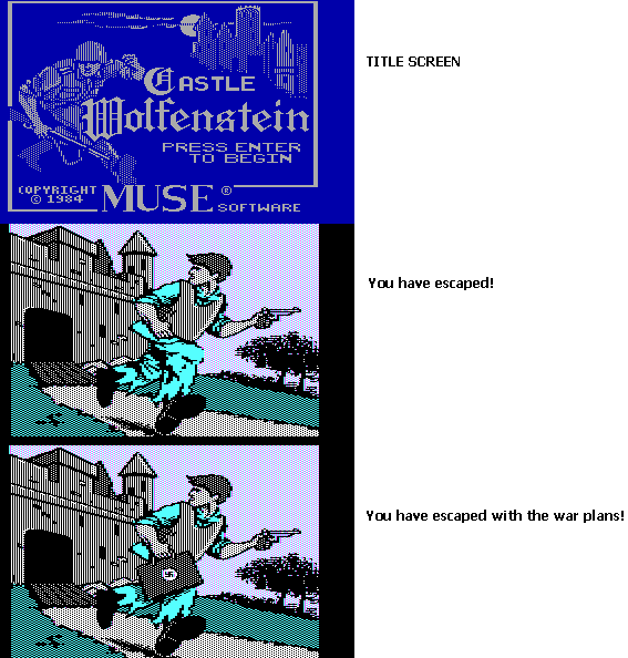 Castle Wolfenstein - Title Screen & Endings