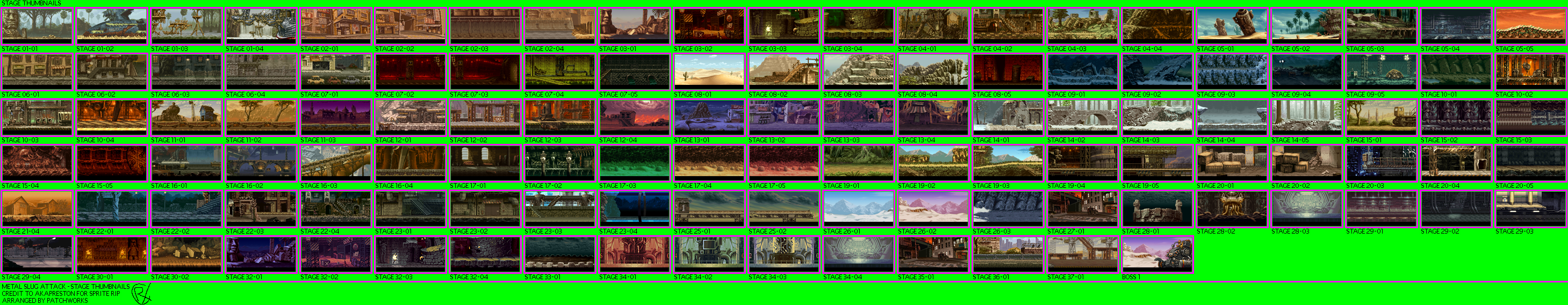 Metal Slug Attack - Stage Thumbnails