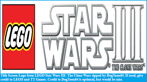 Lego Star Wars III: The Clone Wars - Title Screen Logo