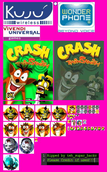 Crash Twinsanity 3D - Menu Elements