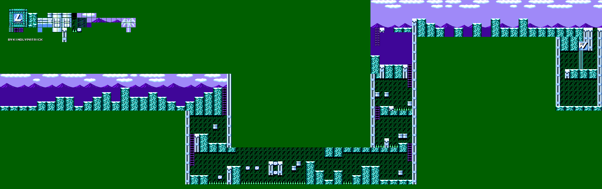 Mega Man Customs - Ice Man's Stage (Dr. Wily's Revenge, Enhanced)