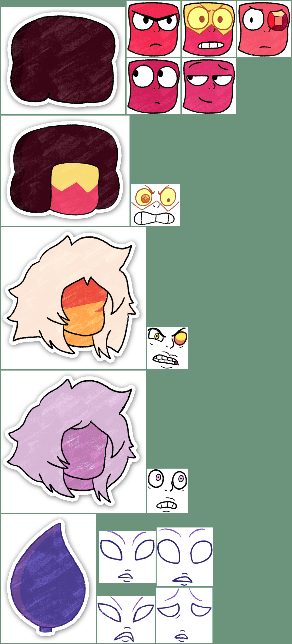 Steven Universe: The Phantom Fable - Dialogue Portraits (Bosses)