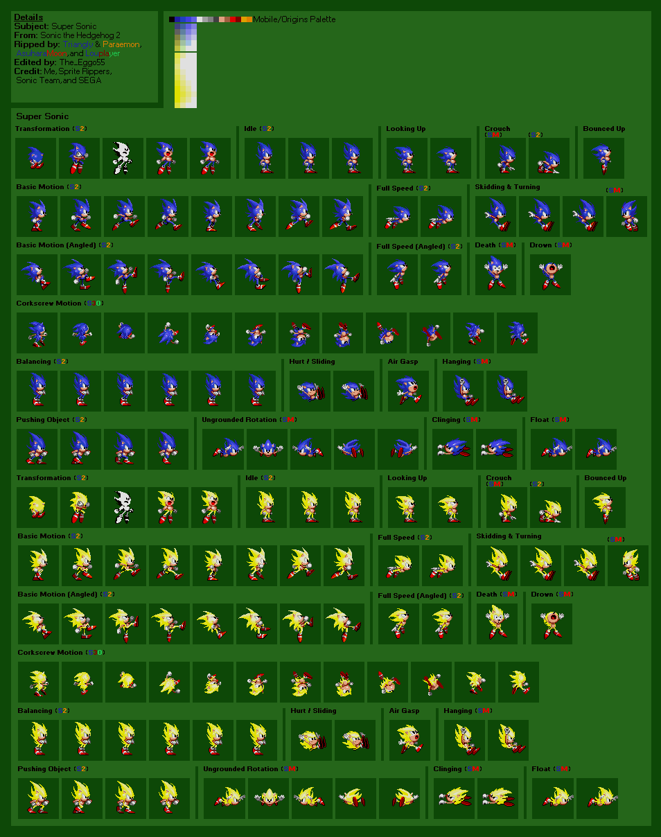 Sonic the Hedgehog Customs - Super Sonic (Sonic 2-Style, Expanded)