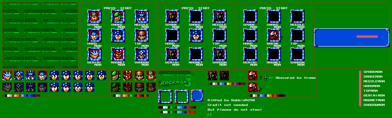 Mega Man: The Wily Wars: Mega Man 3 - Stage Select