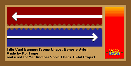 Sonic the Hedgehog Customs - Title Card Banners (Sonic Chaos, Genesis-Style)