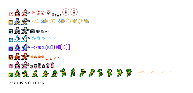 Mega Man 7 Weapons (NES-Style)