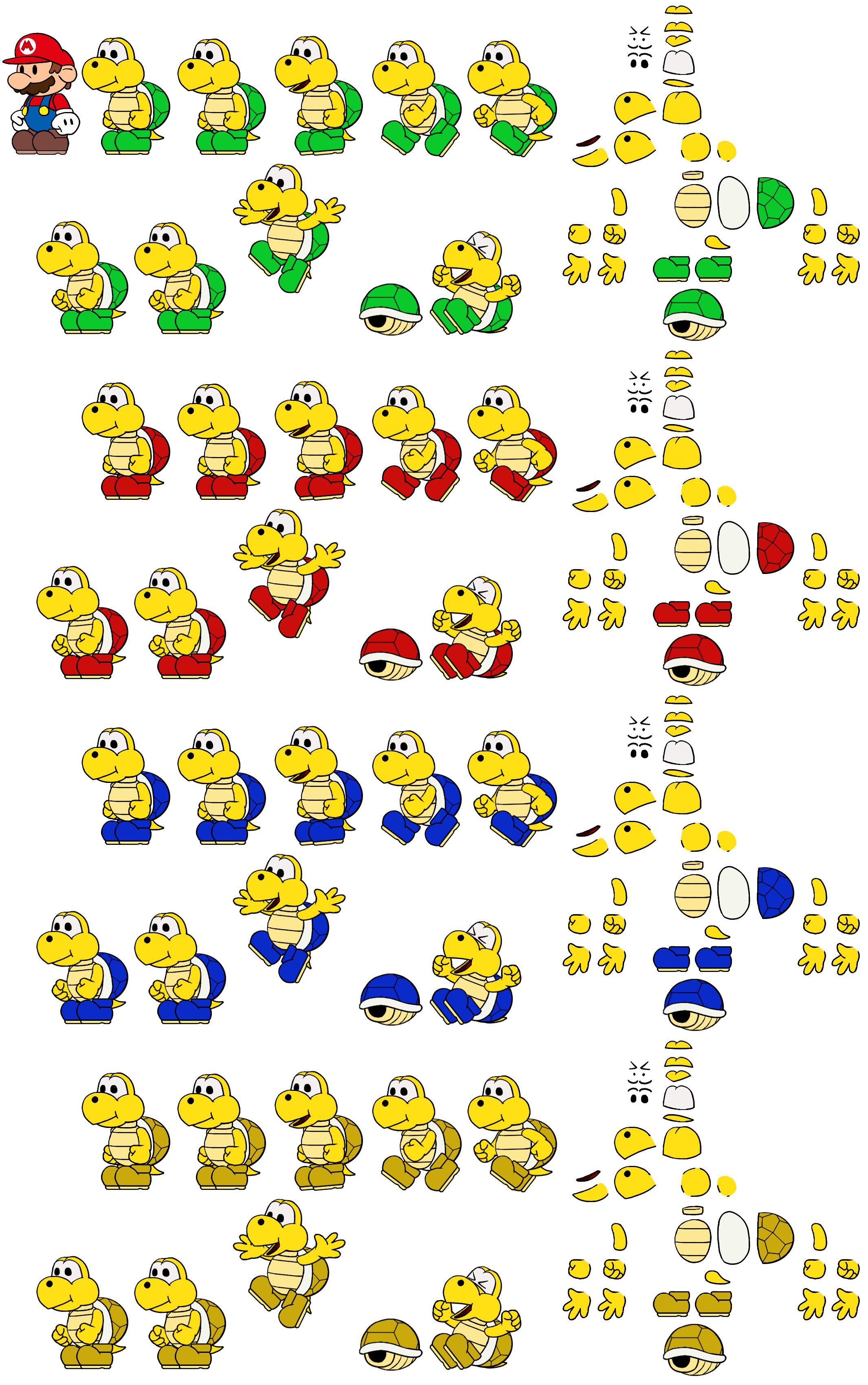 Custom / Edited - Mario Customs - Koopa Troopa (Paper Mario-Style, V2
